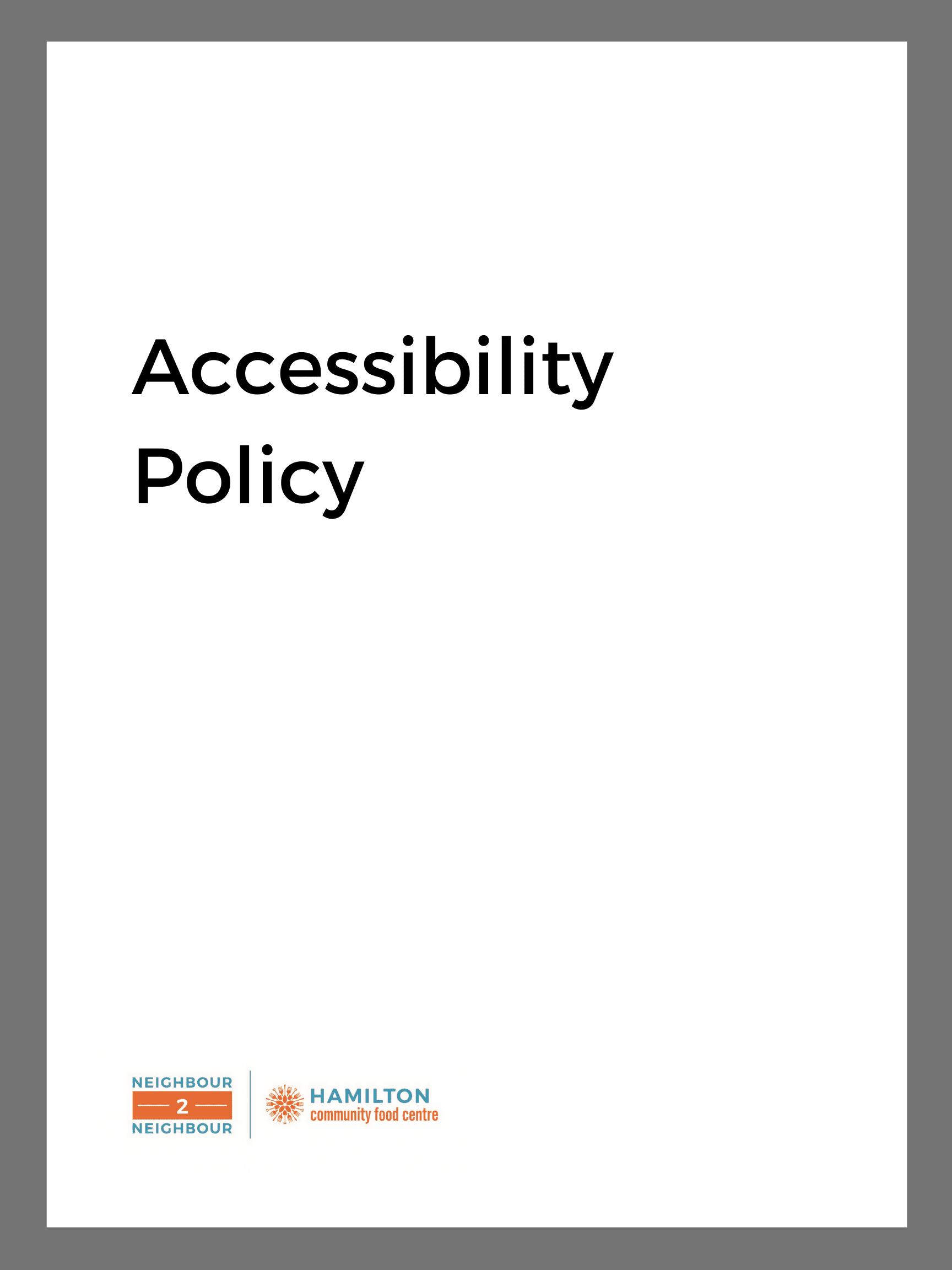 image of: Accessibility Policy
